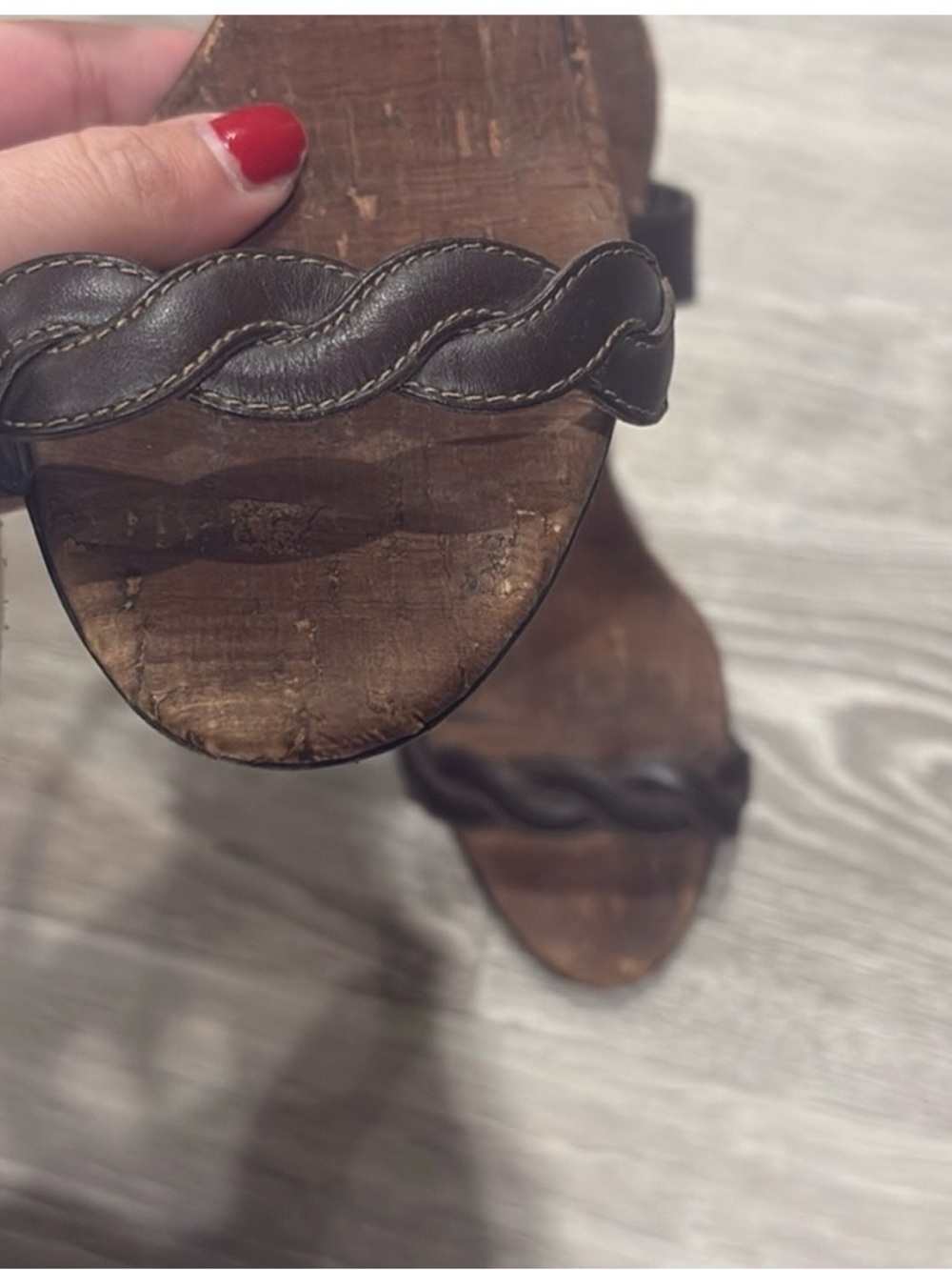 Manolo Blahnik Dark Brown Leather Strappy Stiletto Sandals - Picture 9 of 9